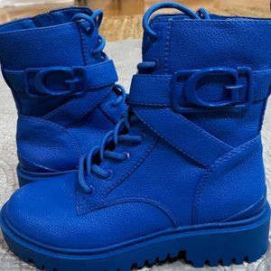 Guess Electric Blue Combat Boots